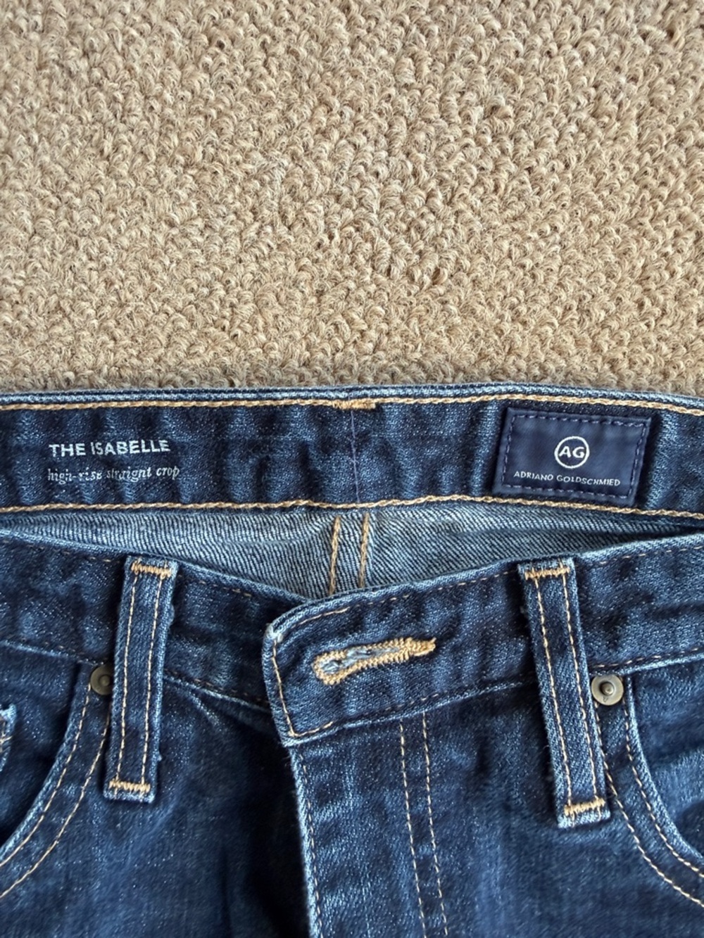 AG The Isabelle High Rise Straight Crop Jeans Size 29R – Adriano Goldschmied